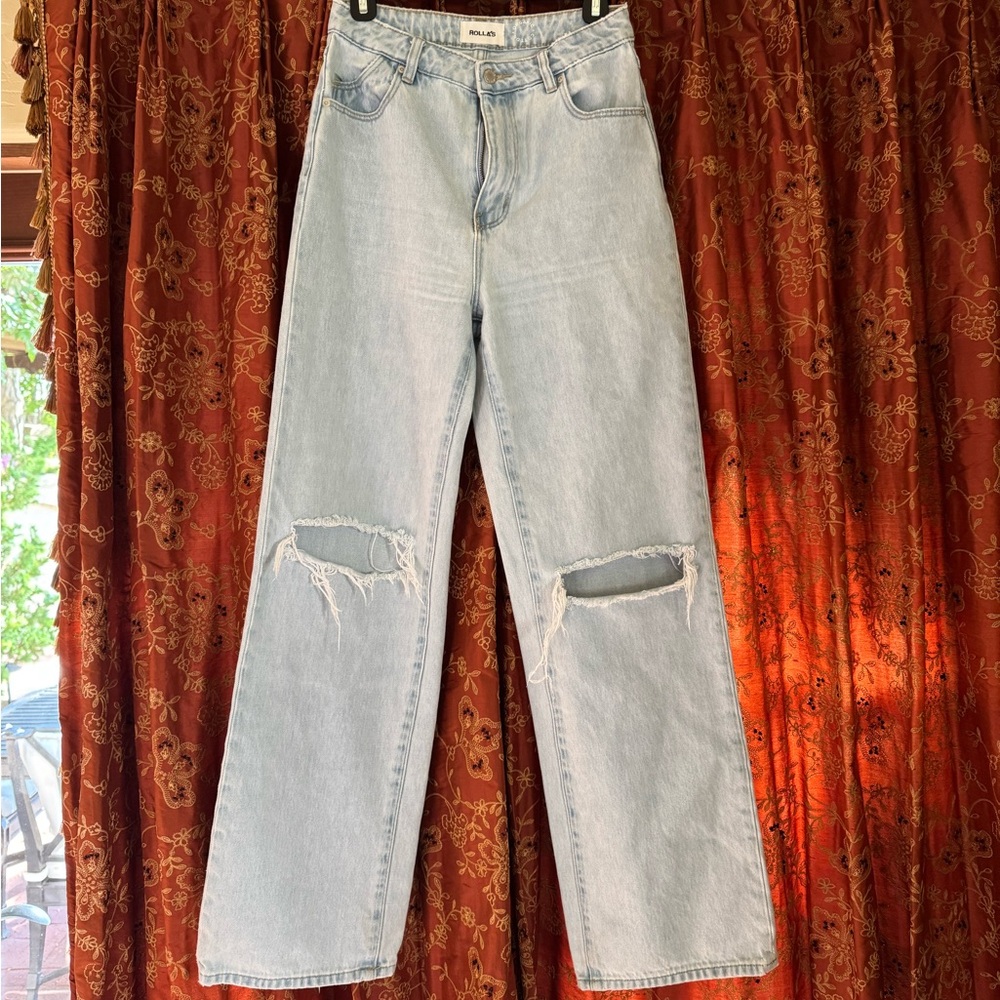 ROLLA'S Light Blue Straight Leg Jeans